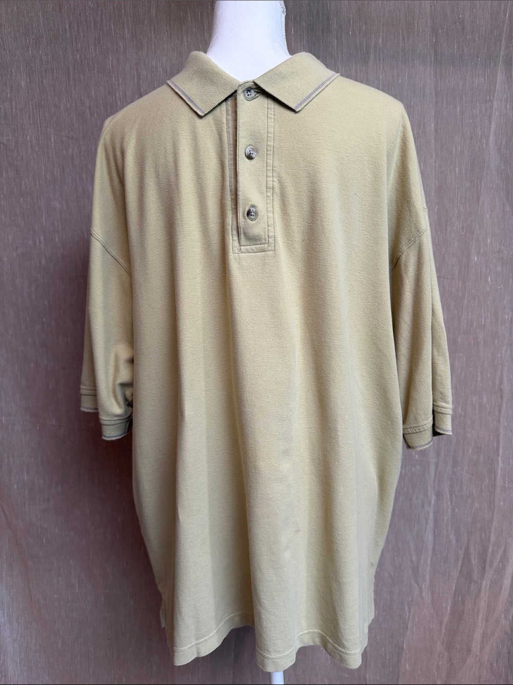 Columbia Men's Polo in Light Khaki with Dark Trim